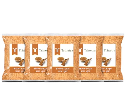 Image of Trinetra Brown Sugar | Unrefined Healthier Sugar Alternative | 1Kg Each (Pack Of 5) 5000 g