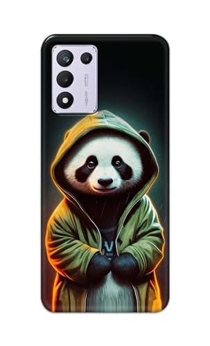Image of Printed Hard Back Cover Case for Realme 9 5G Speed Edition | Realme 9 5G SE | Realme 9 SE 5G Back Cover (Cartoon Panda) -1111