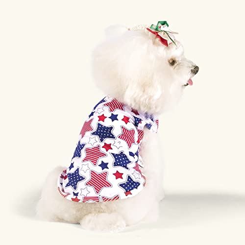 Image of CuteBone Dog Shirts 2-Pack Soft Pet Clothes Breathable Summer Vest for Small Puppy and Stretchy Cat Apparel