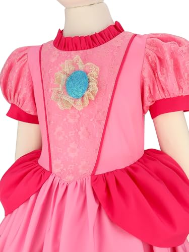 Disfraz completo Princesa Peach para niñas, color rosa miniatura 2