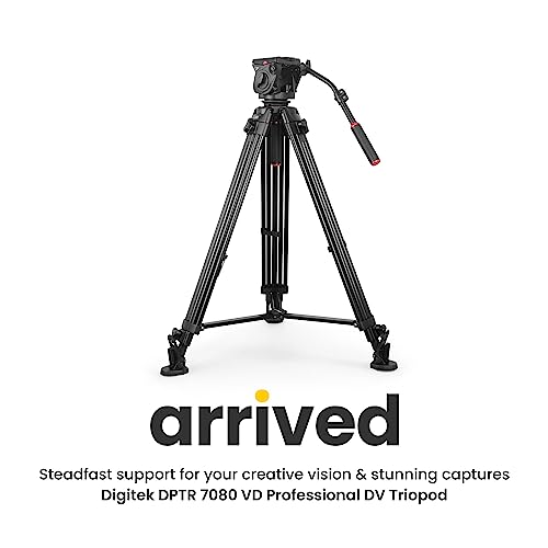 Image of DIGITEK (DPTR 7080 VD) 5.25ft Platinum Heavy Duty Tripod with 2 Way Adjustable Pan Head, Magnesium Aluminum Alloy Chassis, Lightweight with 15kg Max Load, Carry Bag, Ideal for Digital Video Cameras