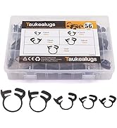 56-Pcs Heavy Duty Speedy Double Snap Grip Nylon Plastic Hose Clamps assortment-1/4inch,5/16inch,1...