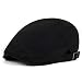 VORON Newsboy Hats for Men Cotton Flat hat Adjustable Newsboy hat Autumn and Winter Ivy Gatsby Driving hat Hats for Men (Black)