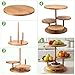 SHENLIU 4 Tier Round Cupcake Tower Stand for 50 Cupcakes, Farmhouse Wood Cake Stand with Tiered Trays Dessert Table Display for Wedding Birthday Baby Shower Tea Party
