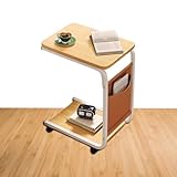Profitez d'une mobilité optimale : notre table d'appoint en forme de C présente un design ergonomique et des roulettes à 4 roues, vous permettant de la déplacer sans effort. Sa fonctionnalité est améliorée, ce qui en fait le complément parfait à tout espace de vie et vous assure une mobilité optimale.