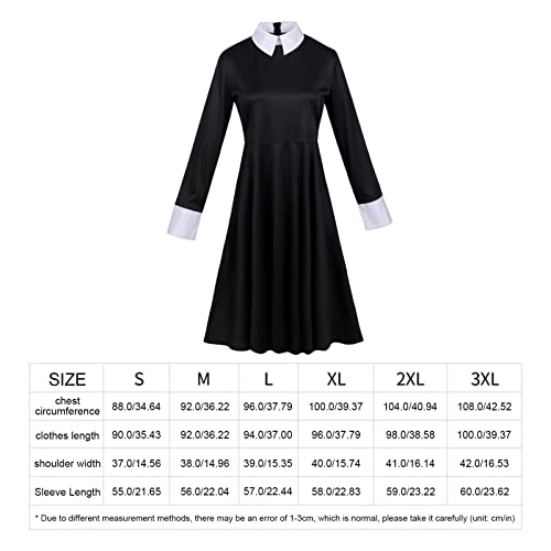 Quarta-feira Addams Cosplay - Vestidos Cosplay de Poliéster para Meninas Bonitos - Vestido de colari