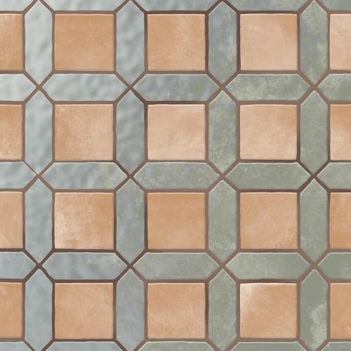 Picket Arendel Green with Terra Square 14-5/8" x 22-1/2" Porcelain