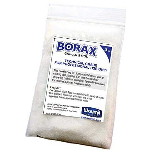 BORAX FLUX 3 Oz MELTING GOLD SILVER CRUCIBLE GLAZE JEWELRY CASTING