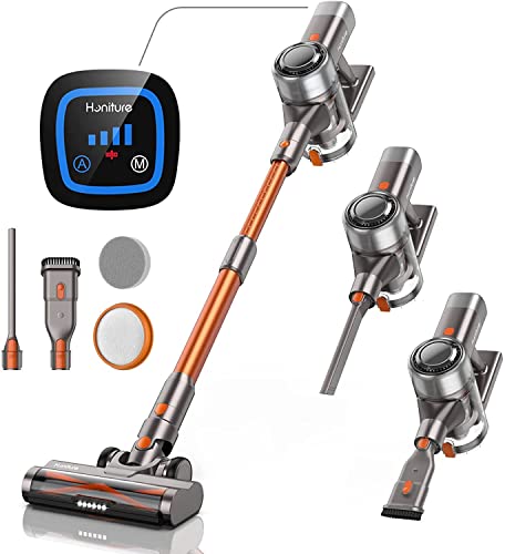 HONITURE S11 Aspiradora Escoba sin Cable, 400W y 33KPa Gran de Succión, 45 Mins Autonomía,...