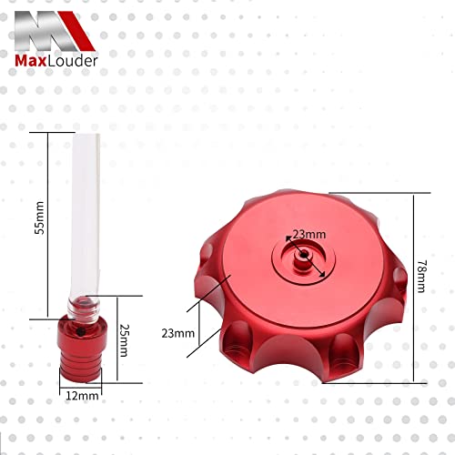 Maxlouder Cnc Aluminum Gas Fuel Tank Cap With Breather Valve For Ssr Taotao Coolster 50Cc 70Cc 90Cc 110Cc 125Cc Pit Dirt Bike(Red) #TOP1