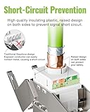 LEENUE 6 Pack RJ45 Keystone Jack Cat7, Gold-pated Keystone Modul for CAT7 CAT6A CAT6 Network Cable PoE, RJ45 Connector, Ethernet Patch Network Cable, Ethernet Socket and Patch Panel, 10 Gbps/600MHZ - Image 5