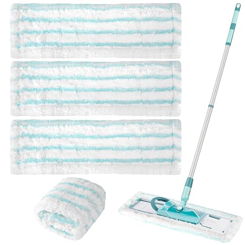 JIYANA Set de 4 Housses en Microfibre pour Leifheit Profi XL Micro Duo/Profi XL Cotton Plus, Puissant absorbeur d'eau et détachant pour Leifheit Serpillière,...