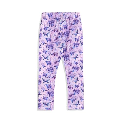 Girls Dinosaur Leggings Original Art Print | Soft & Stretchy Active Playwear | Youth Toddler Size