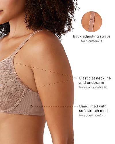 Image of Wacoal Women's Visual Effects Minimizer Bra, 857210 | Unlined, Underwire, Full Coverage, Reduces Bustline