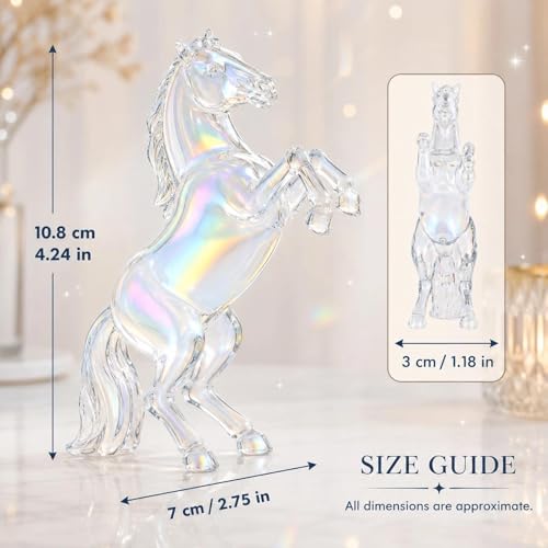 Figura de cristal de caballo LOGOFUN diseño claro miniatura 2