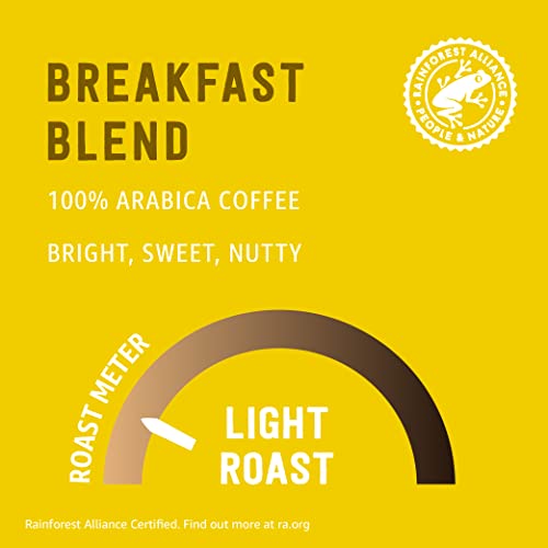 Amazon Brand - Happy Belly Breakfast Blend Compostable Coffee Pods, Light Roast, Compatible with K-Cup Brewer, 96 Count - image 3