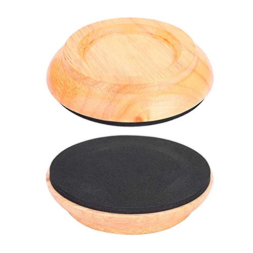 4 STÜCKE Bodenschoner Piano Caster Cups Piano Foot Pads, Runde Buchenholz Piano Caster Cup Fuß Pad Set aufrecht Klavier Caster Cups Zubehör(Wood)