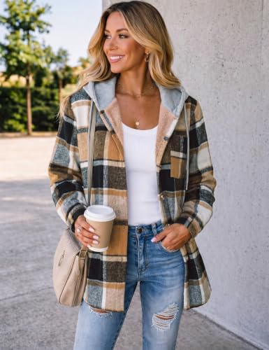 Zeagoo Womens Casual Flannel Shacket Warm Plaid Coat - image 4