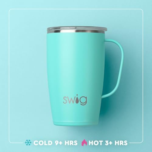 Swig Life 18oz Travel Mug, Insulated Tumbler with Handle and Lid, Cup Holder Friendly, Dishwasher Safe, Stainless Steel, Travel Coffee Cup (Bourbon Barrel) - 2
