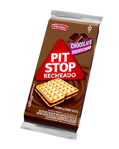Biscoito Pit Stop Recheado Chocolate Marilan 124g