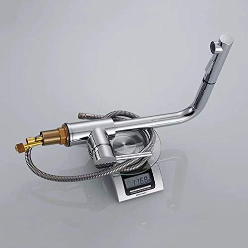 Mitigeur rotatif eau chaude froide avec bec extractible