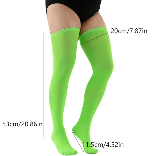 Image of Plus Size Thigh High Knit Socks Long Stretchy Sock Women Over Knee High Stocking Leg Warmers Solid Color