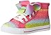 Jojo Siwa Girls Shoes Sneakers High Top MANY STYLES Glitter Rainbow Tye Dye (12, Rainbow Glitter Pink Bow)