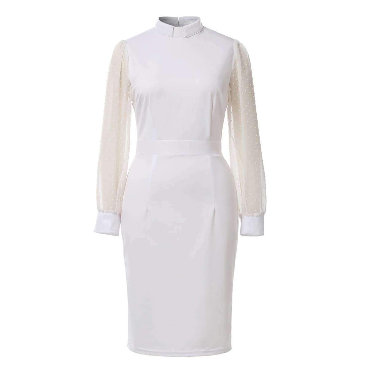 Catholic Church Ministers Clergy Dress for Women Lantern Sleeve Loose Slim Fit Cocktail Party Pencil Dresses