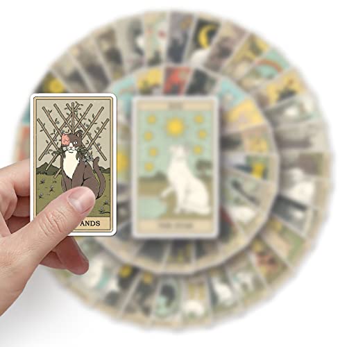 Tarot Stickers for Laptop(78 PCS),Gift for Children Teens Adults Girl Boys,Waterproof Stickers for Water Bottle,Tarot Vinyl Stickers for Scrapbook,Skateboard,Bike,Phone,Dairy - Image 3