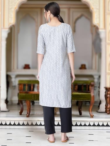 Image of Tee Projekt Versatile Crepe Kurti & Pant Set for Women Printed Kurta Set