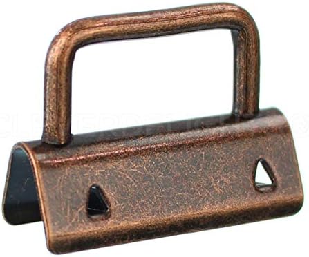CleverDelights 1.25" Key Fob Hardware Set with Key Rings - Antique Copper Color - 1 1/4 Inch Lanyards Key Chains (100) image 5