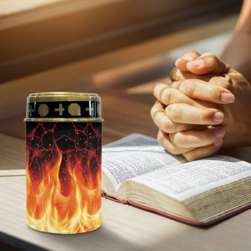 Image of Halloween Solar Flame Lights, Waterproof Flameless Candles | LED Grave Lights Cemetery Decor, Cute Ghost Solar Powered Landscape Lights for Grave Memorial Gift, Outdoor Use