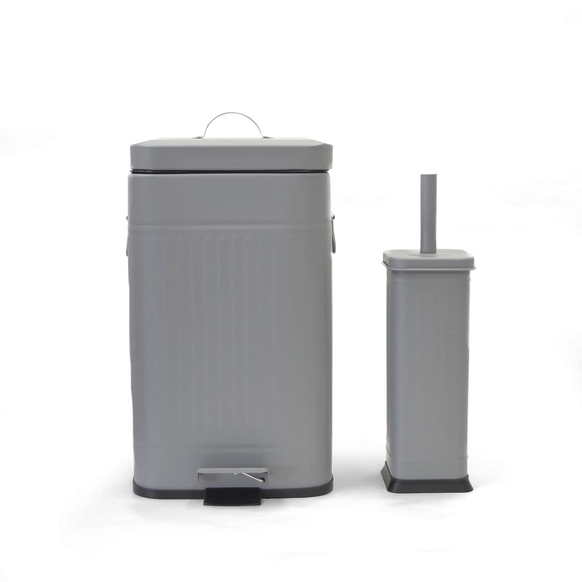 Galva Square Dust Bin, 12L, Matte Gray