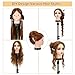 Beauty Star Mannequin Head with 80% Real Human Hair, Manikin Doll Head for Hair Styling, Cosmetology Makeup Hairdressing Training Practice Head with Clamp Stand and DIY Hair Styling Braiding Set