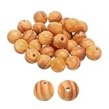 Size - About 100pcs 6mm King-Wood Natural Round Polished Loose Beads, Hole Size: 2mm / 0.08" Material - The round loose beads are made of natural wood, which is smooth and bright, durable, lightweight, soft and comfortable to touch, and can be used f...