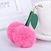 Produktbild FMEZY koreanische Version der Auto-Schlüsselanhänger Exquisite süße kleine Kirsche haarige Hairball Schlüsselanhänger Mode WildbagPendant, Rose Cherry 4217