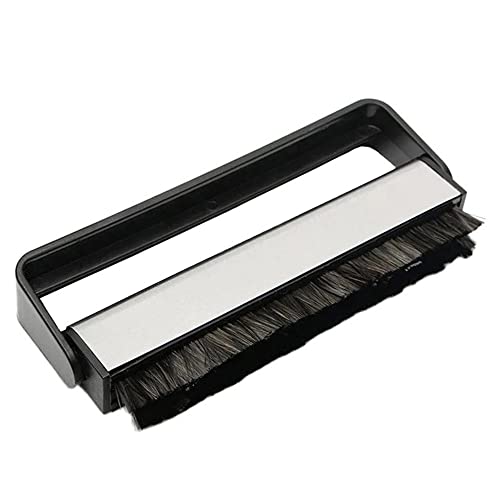 Lizusidtsy Anti-Static Vinyl Record Cleaner Brush, Cleaning Brush for Vinyl/LP Records and Speakers, black&silver, 500261592