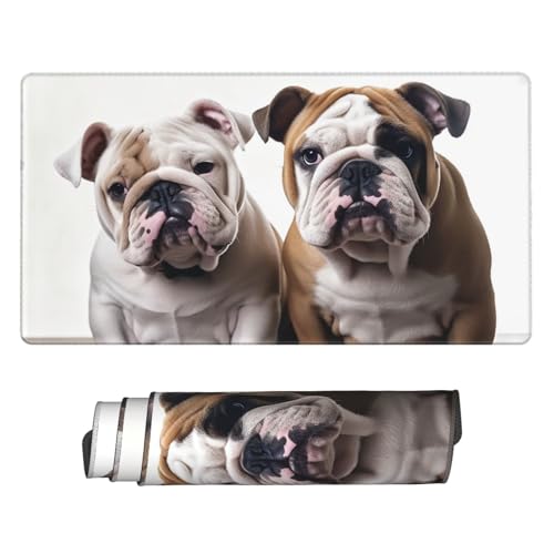 Tapis de souris de jeu bouledogue aux bords cousus anti-effilochage