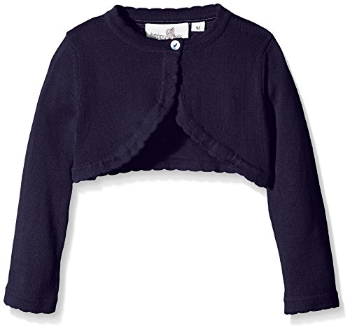 Happy Girls Mädchen Strickjacke Basic Bolero, Einfarbig, Gr. 146, Blau (navy 62)