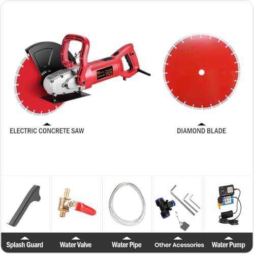 Image of VOLTZ VZ-355 Electric Wall Chaser 3000W Electric Groove Cutting Slotting Machine Wall Cutter, Tile Cutter Machine (RED)