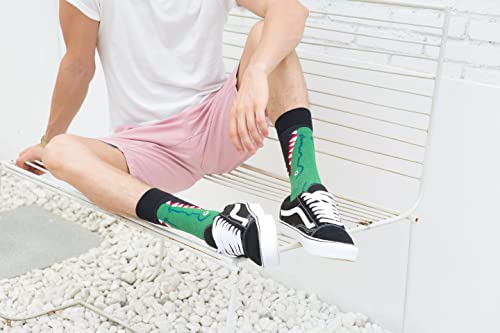 Wecibor Men's Novelty Funny Fruit Pattern Casual Combed Cotton Crew Socks 8 Pack #TOP2