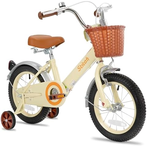 STITCH Retro 18 Inch Kids Bike with Stabilisers Cover