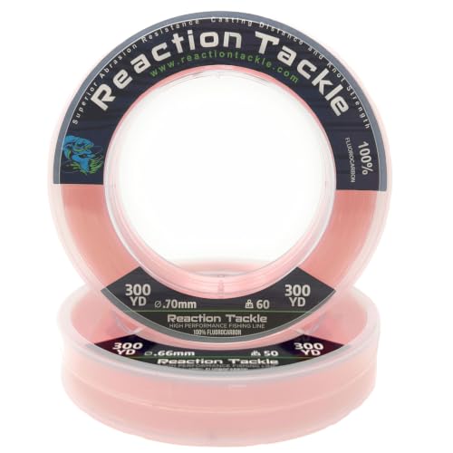 Reaction Tackle Fluorocarbon Fishing Line Pink 20Lb 125Yd