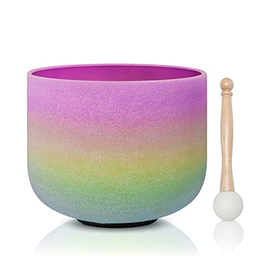 Rainbow B Note Quartz Singing Bowl