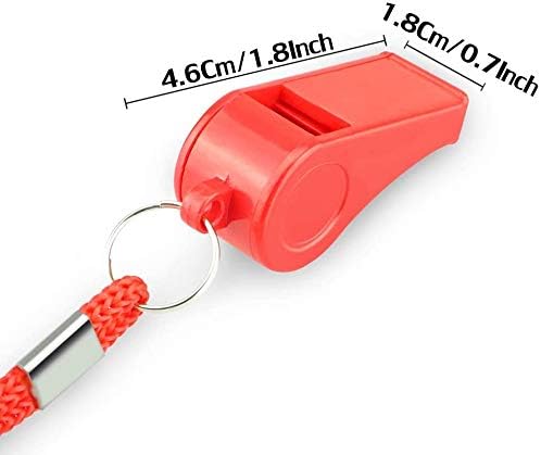 Silbatos rojos de emergencia con cordón, 2 unidades miniatura 4