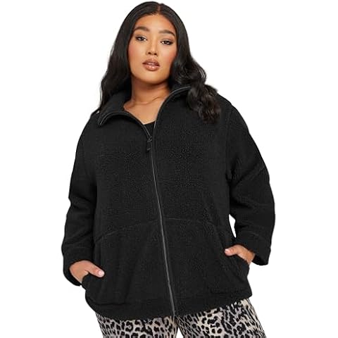 Yours Plus Size Teddy Fleece Jacket Cover