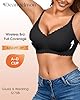 Wireless Seamless Bras for Women with Support - No Wire Push Up Womens Bra - No Underwire Padded Comfort Bralettes Breast Lift for Back Fat - Coverage Comfortable Bralette Wirefree 3 Pack(3P1,L)