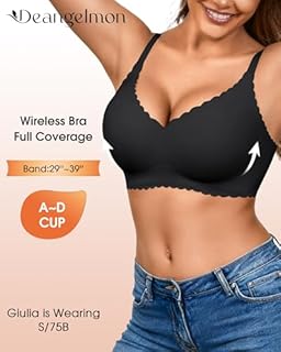 Wireless Seamless Bras for Women with Support - No Wire Push Up Womens Bra - No Underwire Padded Comfort Bralettes Breast Lift for Back Fat - Coverage Comfortable Bralette Wirefree 3 Pack(3P1,L)