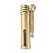 Classic Design Antique Style Brass Metal Oil Petrol Cigarette Lighter with Fuel Window (Brass)