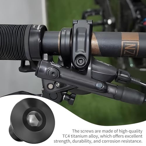 Entlüftungsschraube für Shimano - Fahrrad-Entlüftungsschraube O-Ring Ölkappenschraube für Geteilten Fahrradkörper TC4 Titanlegierung Schrauben Kompatibel mit Shimano XT SLX Zee Deore LX (M5 X 10mm)